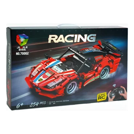 Coche Deportivo Rojo Armable a Control Remoto Jiqile