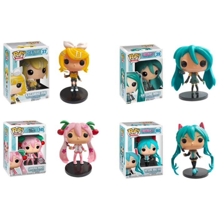 Figuras Funko Pop! Animation Vocaloid - Hatsune Miku, Sakura Miku, Kagamine Rin - Imagen 1