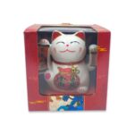 Gato de la Fortuna Maneki Neko con Energía Solar 12x12cm - Imagen 2