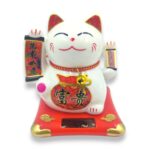 Gato de la Fortuna Maneki Neko con Energía Solar 12x12cm