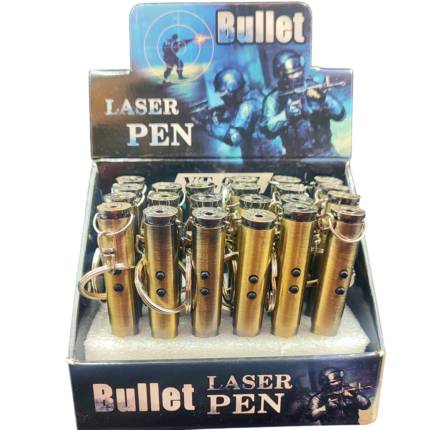 Llavero Bala 3 en 1: Puntero Láser, Luz LED y Bolígrafo