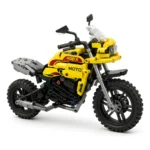 Motocicleta Amarilla de Pista Armable Adventure 400X Jiqile - 484 Ladrillos - Imagen 2