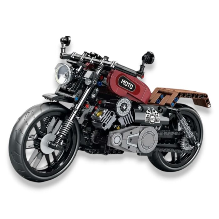 Motocicleta Clásica Armable  Jiqile - 469 Ladrillos - Imagen 2