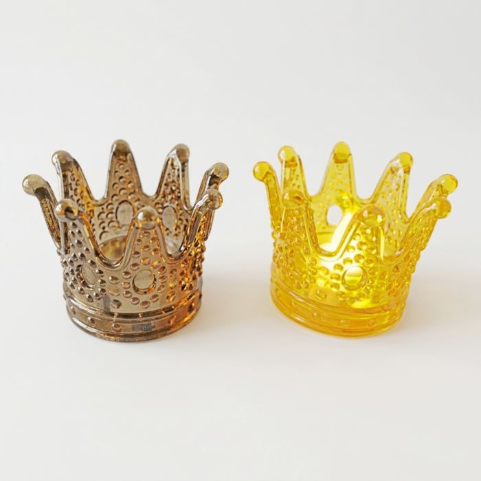 Mini Vela Forma Corona con Luz Led - Souvenir Deco - Imagen 1