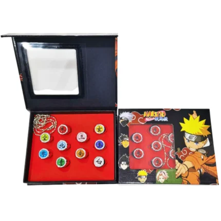 Set de 10 Anillos Akatsuki Naruto Shippuden Coleccionables
