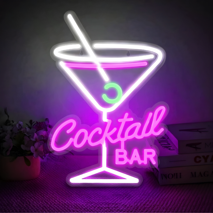 Letrero Neón LED "Cocktail Bar" - Anuncio Luminoso para Negocios y Hogar - Imagen 1