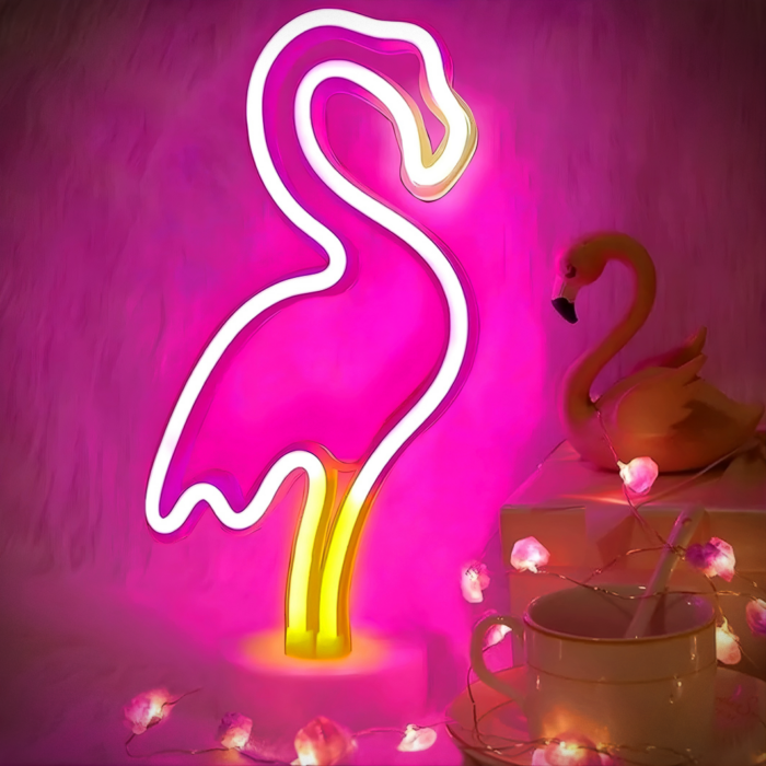 Letrero de Neón LED Flamenco Rosa - Imagen 1