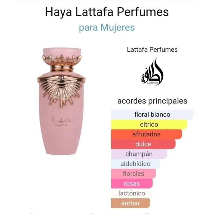 Perfume Lattafa Haya Eau de Parfum 100 ml - Floral Frutal Chispeante - Imagen 4