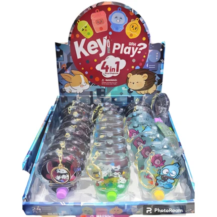 Llavero Juego de Agua Sanrio “Key Play?” con Glitter