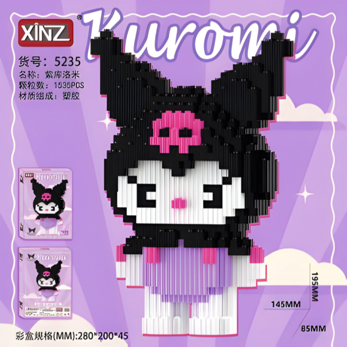 Bloques XINZ Figura Armable Kuromi (1330 piezas) - Imagen 1