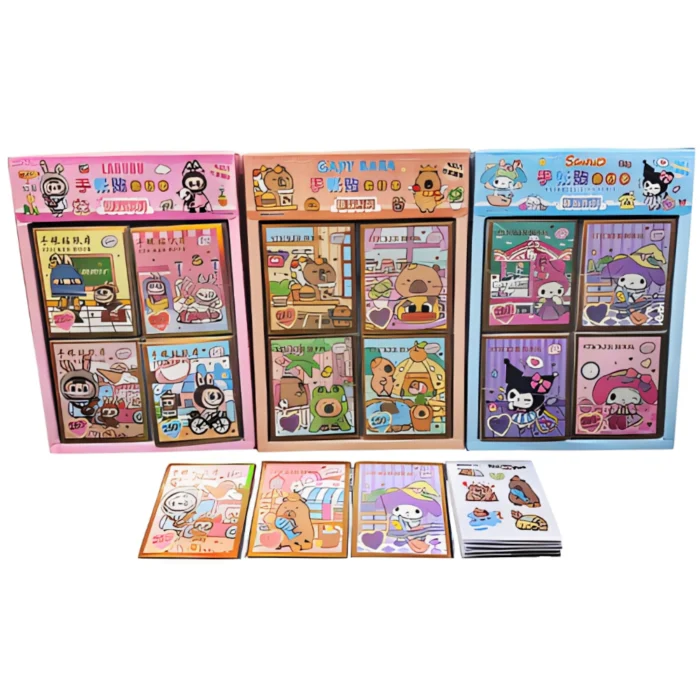 Libros de Stickers Chicos Magnéticos de Personajes (Labubu, Capibara y Sanrio) - Imagen 1