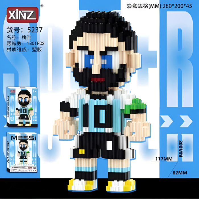 Bloques XINZ Figura Armable Lionel Messi (1301 piezas) - Imagen 1