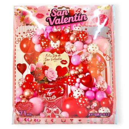 Combo Grande Romántico Globos Amor & Frases San Valentín/Aniversario