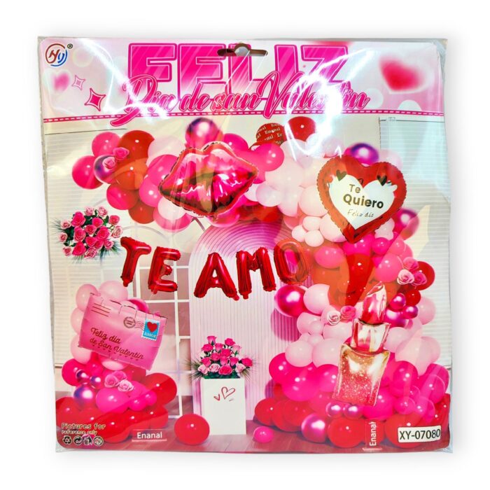 Combo Grande de Globos "Te Amo" Decoración San Valentín/Aniversario - Imagen 1