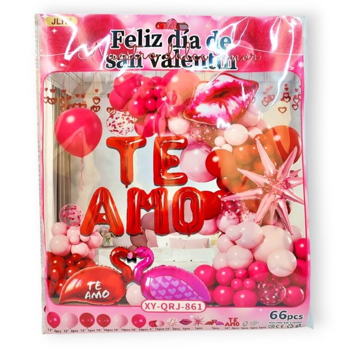 Combo Grande de Decoración Romántica Globos "Feliz Día de San Valentín - Imagen 1