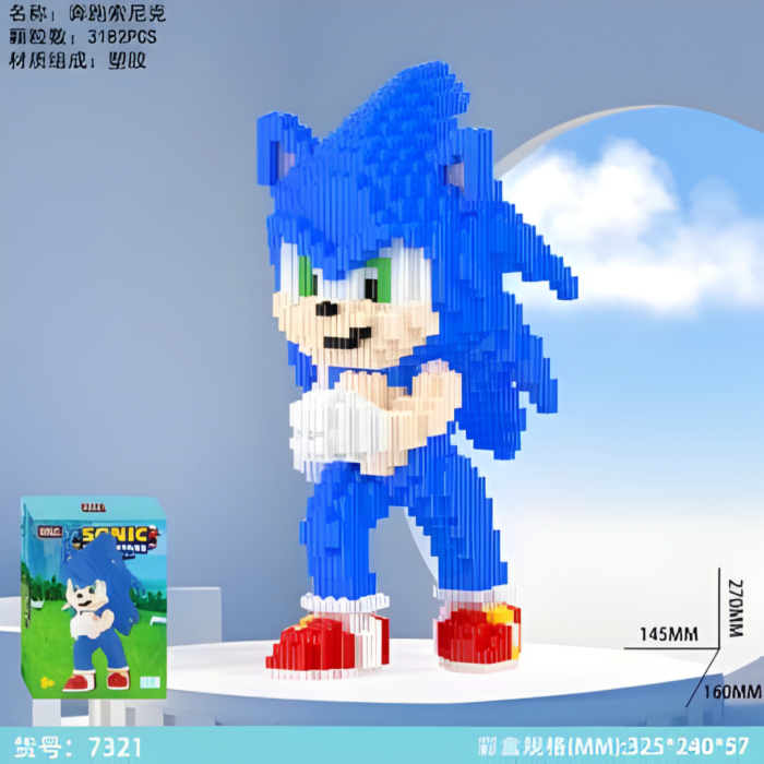 Bloques XINZ Figura Armable Sonic (3182 piezas) - Imagen 1