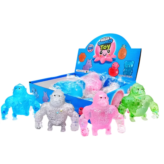 Juguete Squishy Antiestrés Gorila / Mono Muscle Brillantina - Imagen 1