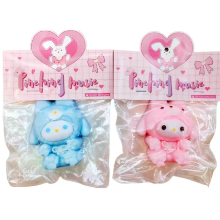 Juguete Squishy Antiestrés My Melody Celeste y Rosa