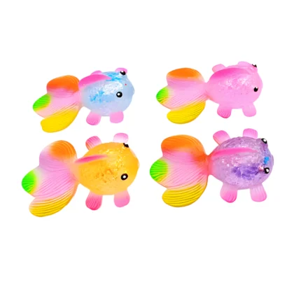 Juguete Squishy Antiestrés Pez Dorado / Guppy Glitter
