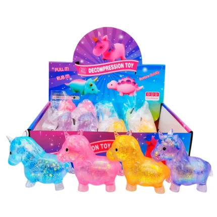 Juguete Squishy Antiestrés Unicornio Brillante / Glitter Unicorn