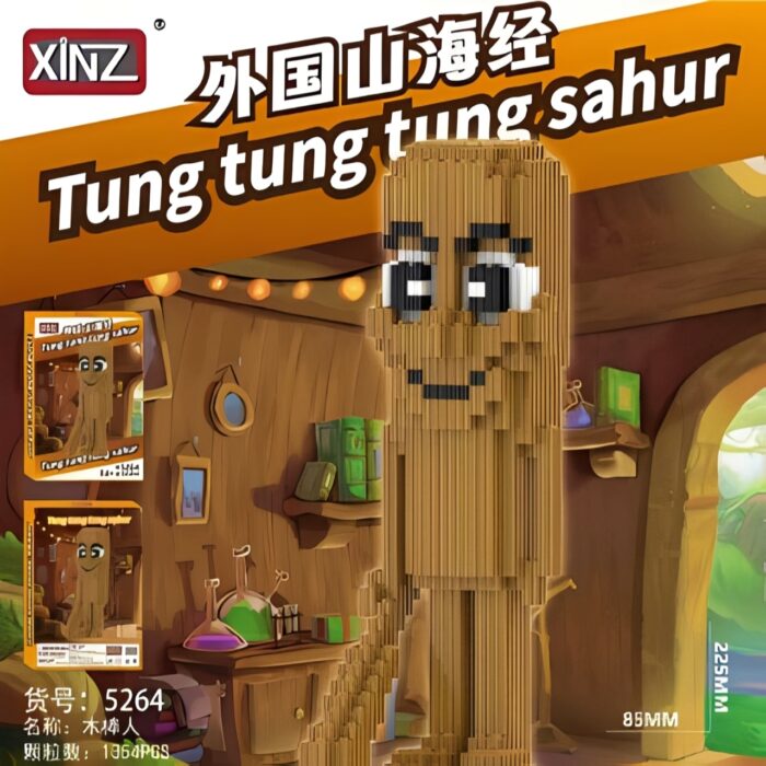 Bloques XINZ Figura Armable "Tung Tung Tung Sahur" (1364 piezas) - Imagen 1