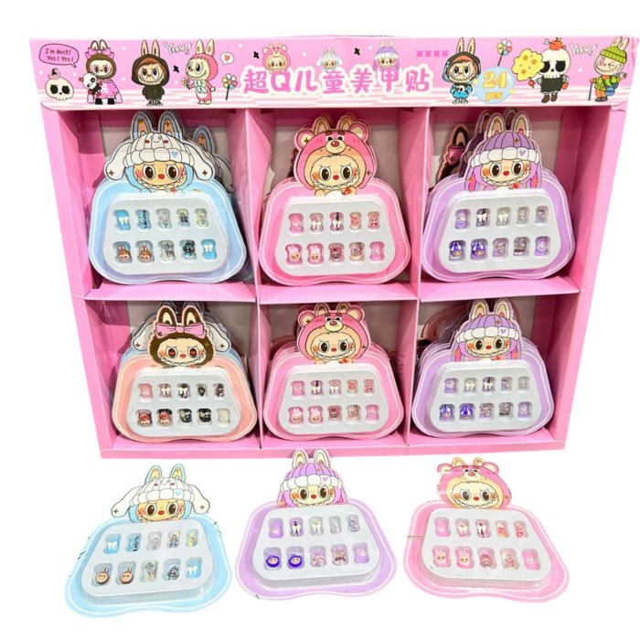 Uñas Infantiles Postizas Labubu x1 Unidad - Imagen 1