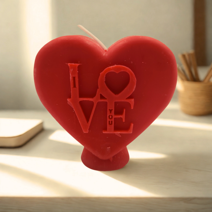 Vela Corazón Roja LOVE Party Candles Adorno Torta Regalo - Imagen 1