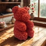 Vela Oso De Rosas Roja Decorativa Aromática Regalo San Valentín - Imagen 2