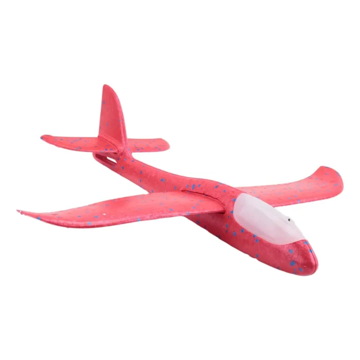 Avión Planeador con Luces LED de Espuma Flexible 48 cm - Imagen 1
