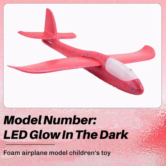 Avión Planeador con Luces LED de Espuma Flexible 48 cm - Imagen 3