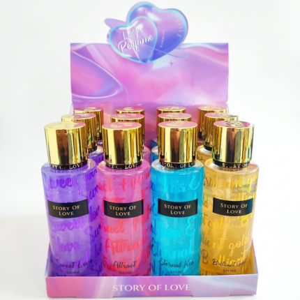 Body Splash Story Of Love Con Glitter Fragancia a Elección 250ml