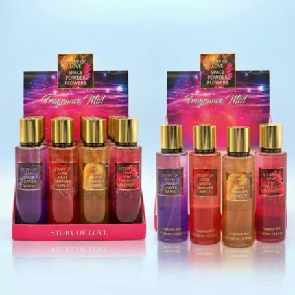 Body Splash con Brillo Story of Love Space Powder Flowers 250ml