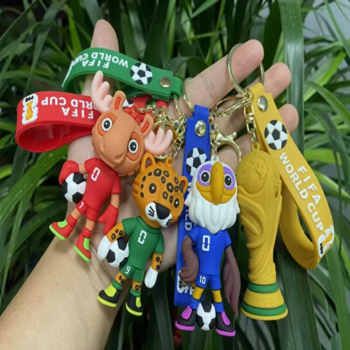 Llaveros Mundial 2026 - Mascotas Oficiales Zayu, Maple Y Clutch - Imagen 1