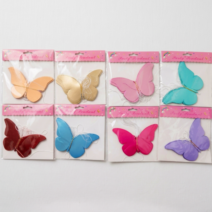 Banderín Mariposa 3D Colores Pastel - Imagen 1