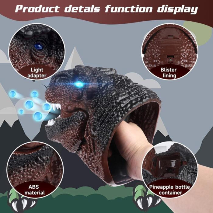Lanzador de Bolas de Gel Cabeza de Dinosaurio T-Rex con Luces - Imagen 2