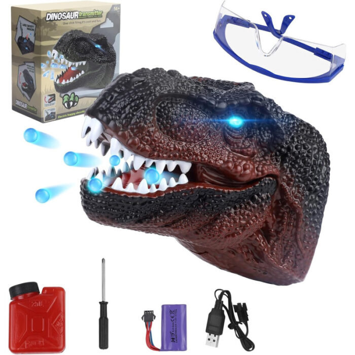 Lanzador de Bolas de Gel Cabeza de Dinosaurio T-Rex con Luces - Imagen 1