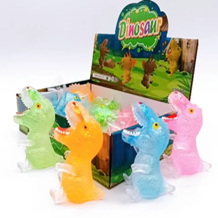 Squishy Dinosaurio T-Rex Glitter - Juguete Antiestrés - Imagen 1