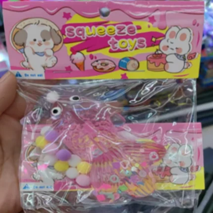 Squishy Pez Antiestrés Sensorial Con Relleno De Pompones