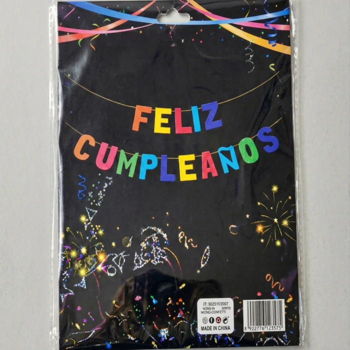 Banderín "Feliz Cumpleaños" Multicolor - Letras Individuales para Colgar - Imagen 1