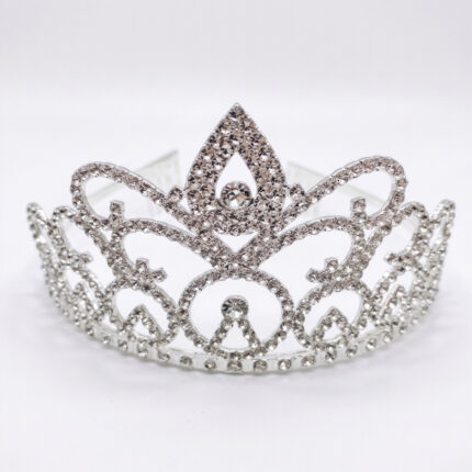 Corona Diadema de Estrás con Diseño de Gota y Cristales