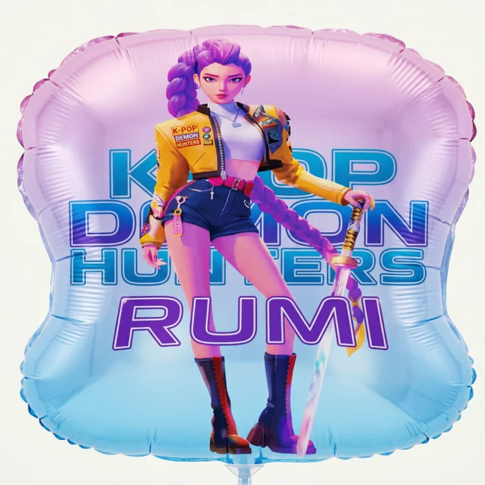 Pack x50 Globos Metalizados Rumi K-Pop Demon Hunters - Imagen 1
