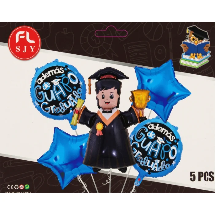 Set de 5 Globos Egresado - Imagen 1