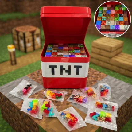 Set de Bloques de Construcción Minecraft en Caja TNT (304 Piezas)