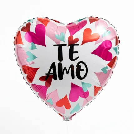 Pack de 50 Globos Corazon “Te amo” 10″