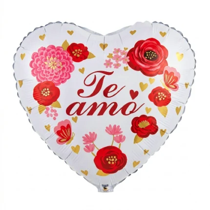 Pack de 50 Globos Corazon “Te amo” 10″