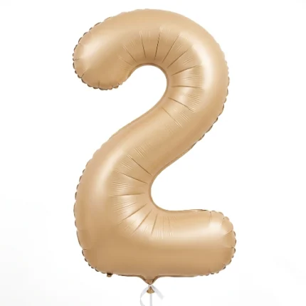 Pack de 50 Globos Numericos Color Crema 32"
