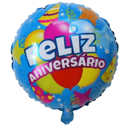 Pack de 50 Globos Redondos "Feliz aniversario" 18"