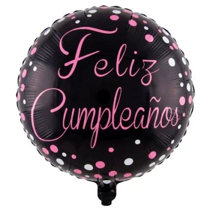 Pack de 50 Globos Redondos “Feliz Cumpleaños” 18″