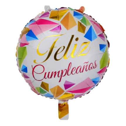 Pack de 50 Globos Redondos “Feliz Cumpleaños” 18″