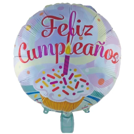 Pack de 50 Globos Redondos “Feliz Cumpleaños” 18″